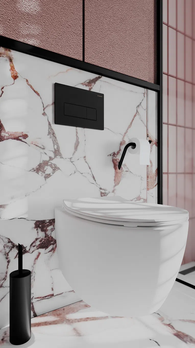 Uchwyt łazienkowy na papier mocowany Deante Silia nero ADI_N211