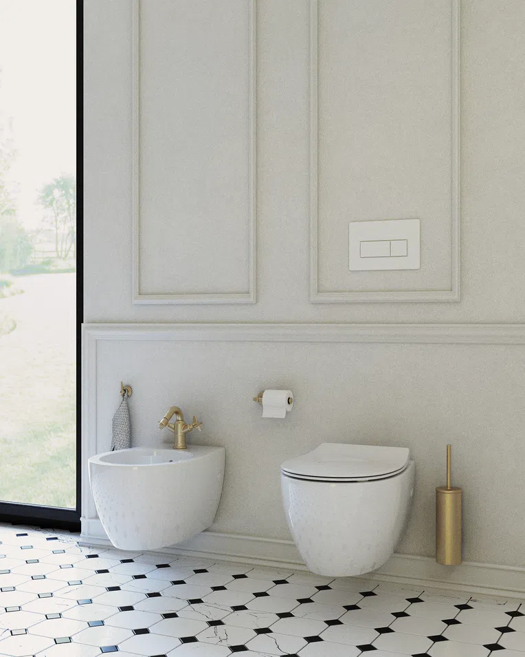 Szczotka WC mocowana Deante Temisto mosiądz szczotkowany ADT_M721