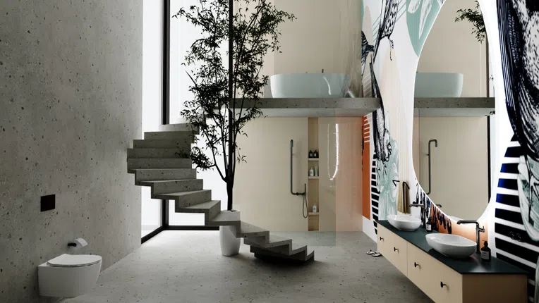 Umywalka nablatowa Deante Round 58x38 cm owalna biały połysk CGR_6U6S