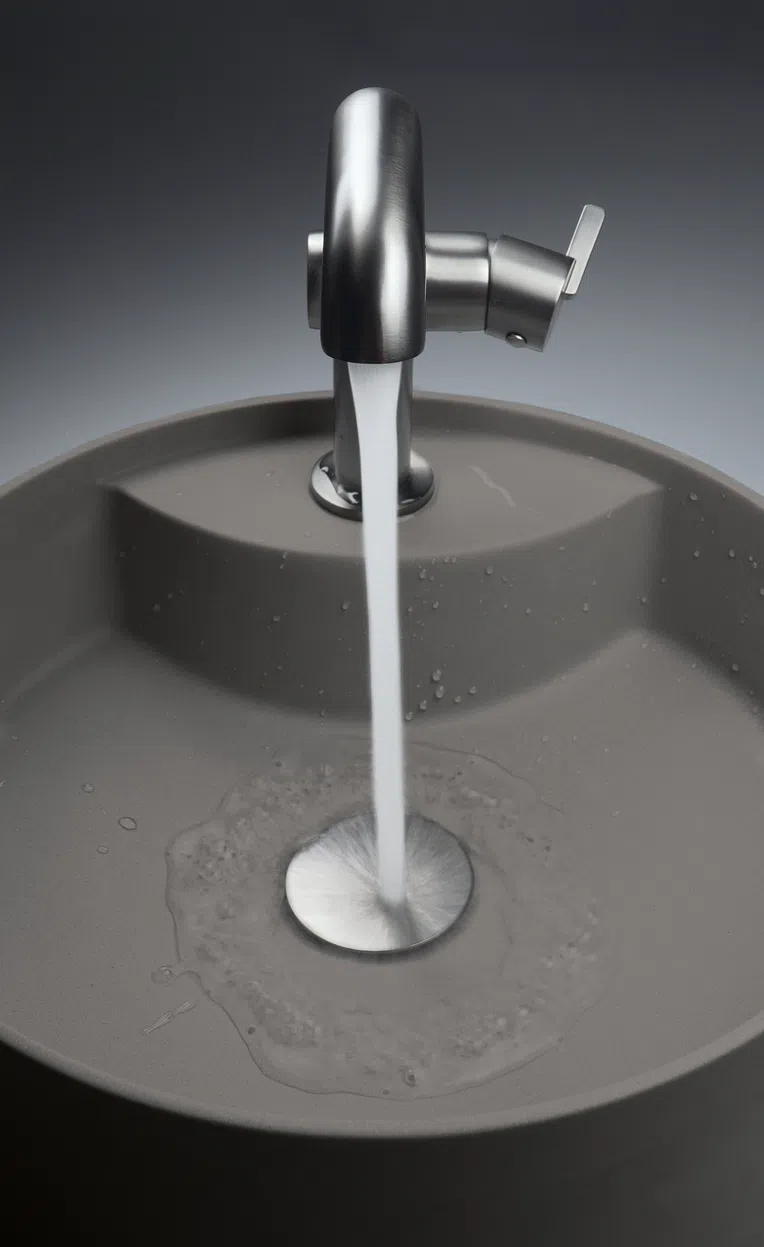 Umywalka nablatowa Deante Silia 36 cm okrągła antracyt metalik CQS_TU4B