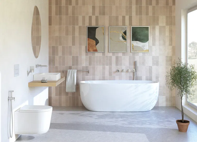 Wanna wolnostojąca Deante Alpinia 170x80 cm owalna biały połysk syfon chrom KDU_017W