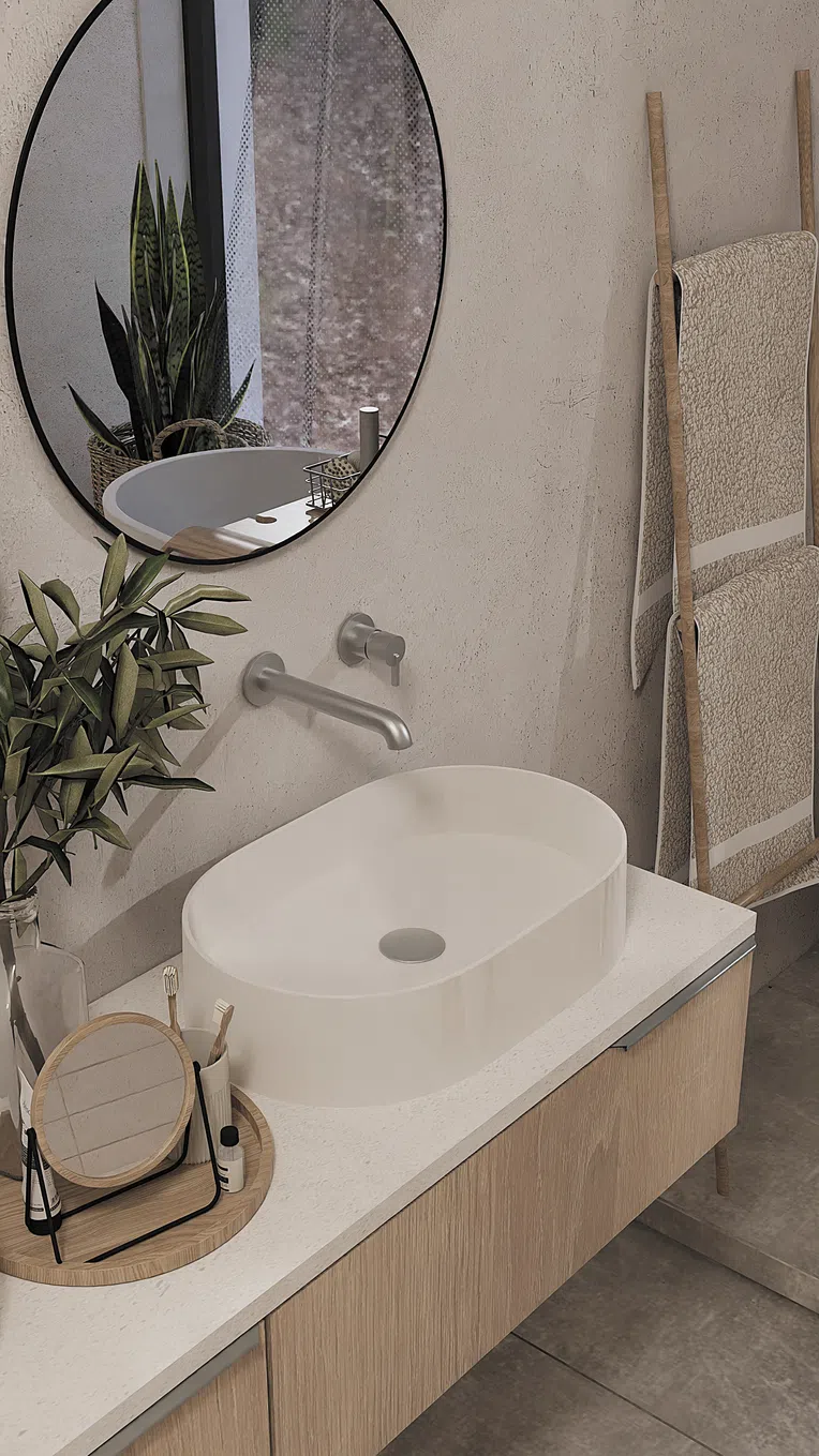 Korek Klik-Klak do umywalki lub bidetu z tuleją Deante stal szczotkowana NHC_F10U