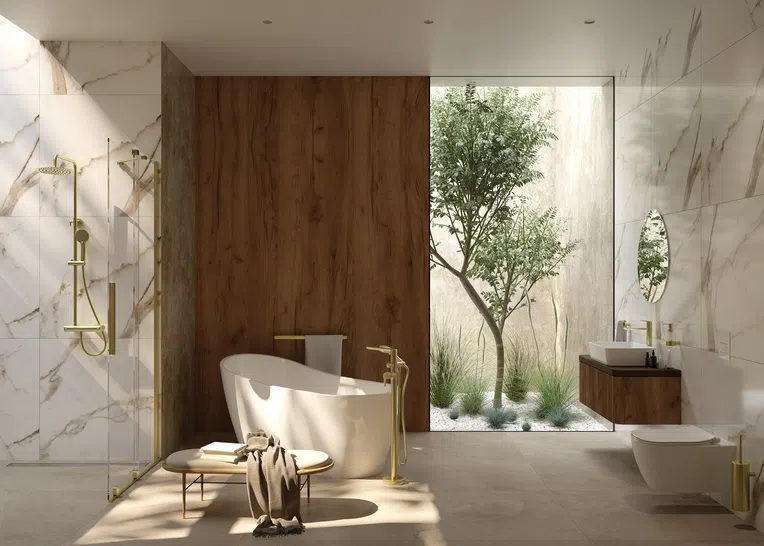 Kolumna prysznicowa Deante Arnika złoto szczotkowane NAC_R1QK