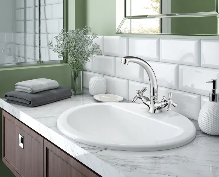 Bateria umywalkowa Deante Symetrio chrom połysk BOS_020D