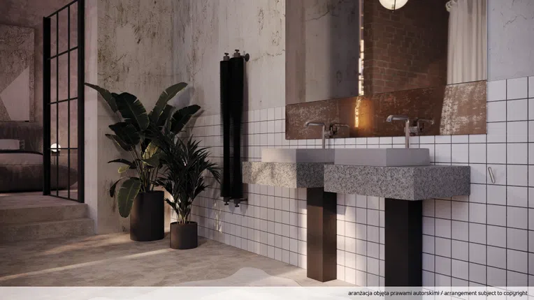 Bateria umywalkowa nablatowa Deante Silia stal szczotkowana BQS_F24K