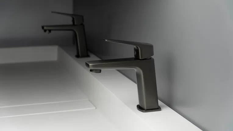 Bateria umywalkowa Deante Blur titanium BQL_D20M