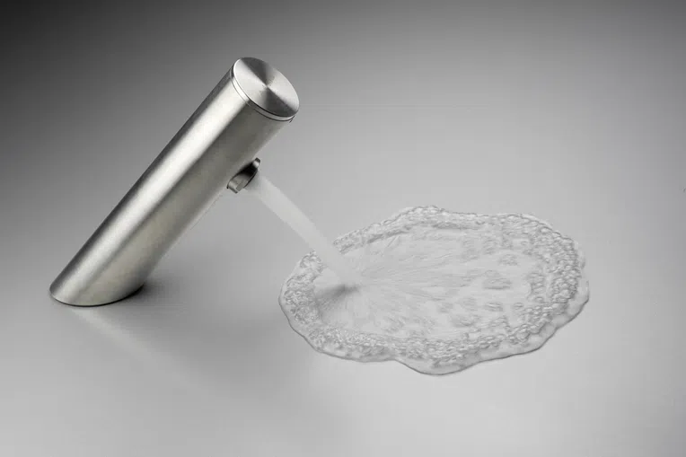 Bateria umywalkowa bezdotykowa Deante Sense stal szczotkowana BQR_F28R