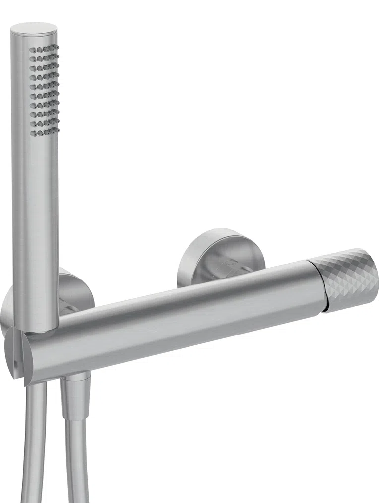 Bateria prysznicowa natynkowa Deante Silia Hexa stal szczotkowana BHS_F41M