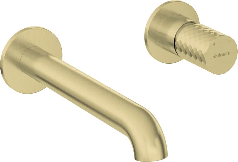 Bateria umywalkowa podtynkowa Deante Silia Hexa złoty szczotkowany BHS_R54L