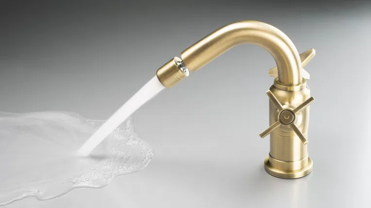 Bateria bidetowa Deante Temisto mosiądz szczotkowany BQT_M30D