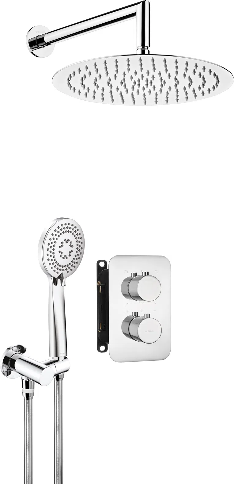 Zestaw prysznicowy podtynkowy termostatyczny Deante Therm chrom połysk BXYZ0EBT