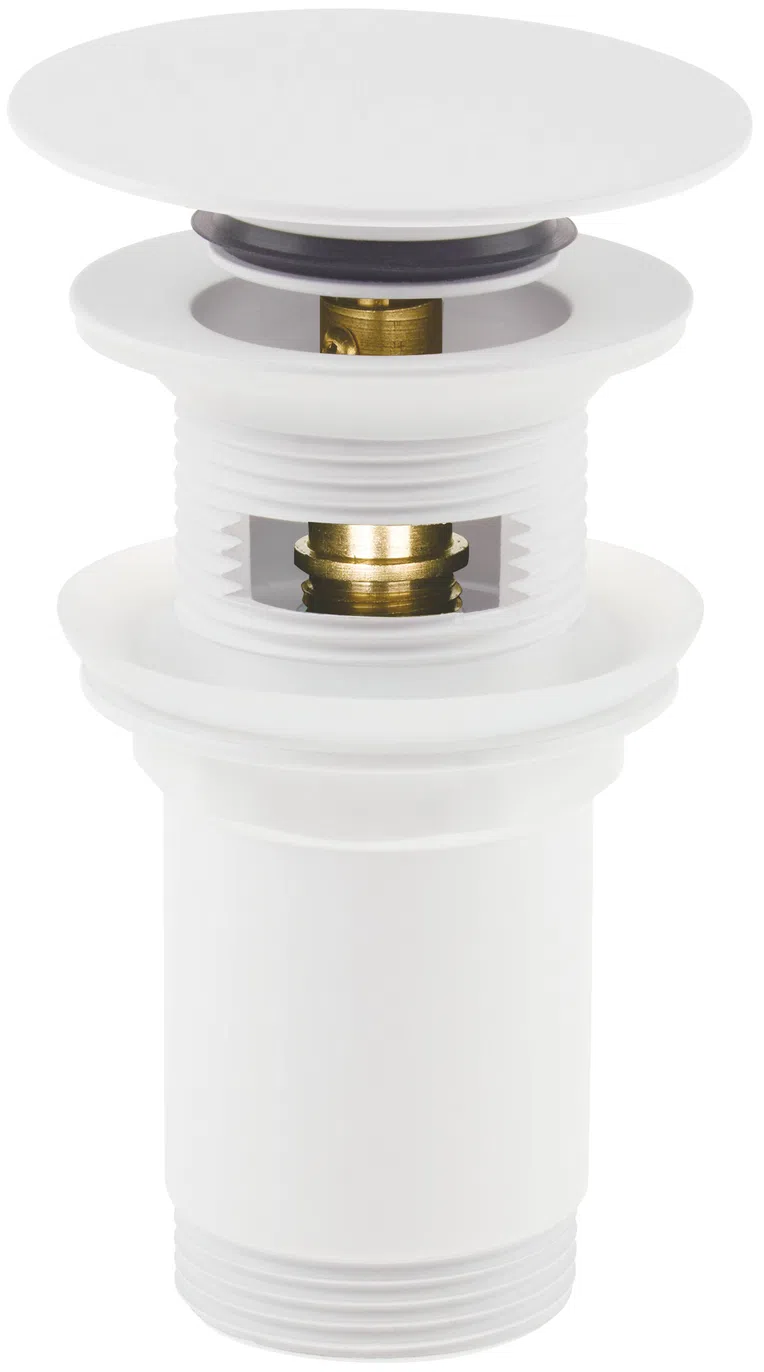 Korek Klik-Klak do umywalki lub bidetu z tuleją Deante bianco NHC_A10U