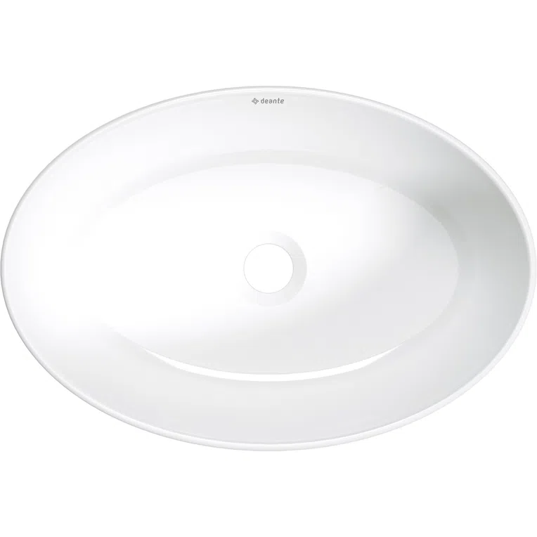 Umywalka nablatowa Deante Alpinia 45x31 cm owalna biały połysk CGA_6U4S