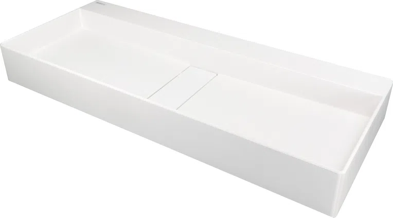Umywalka nablatowa Deante Blur 80x40 cm prostokątna alabaster CQB_AU8S