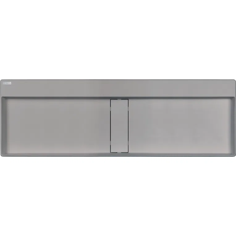 Umywalka nablatowa Deante Blur 120x40 cm prostokątna szary metalik CQB_SU2S