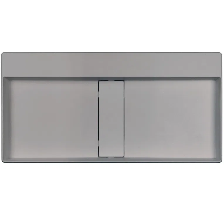 Umywalka nablatowa Deante Blur 80x40 cm prostokątna szary metalik CQB_SU8S