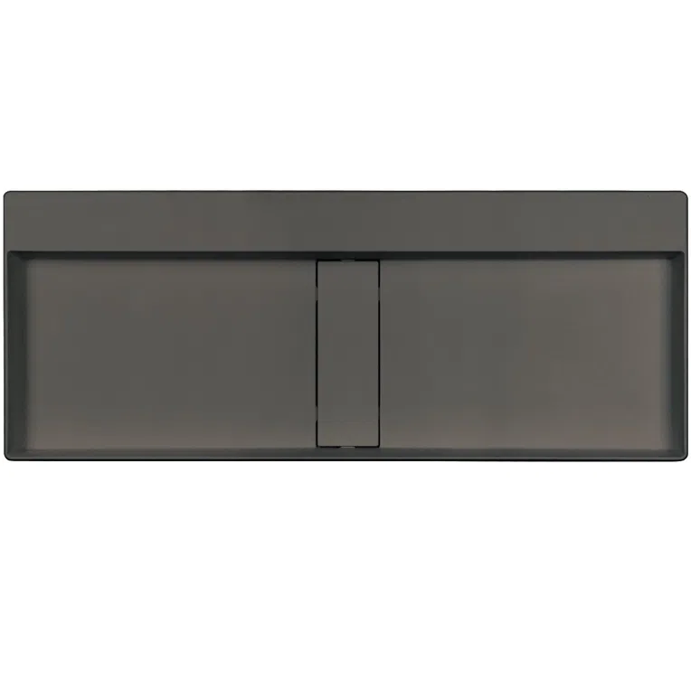 Umywalka nablatowa Deante Blur 100x40 cm prostokątna antracyt metalik CQB_TU1S