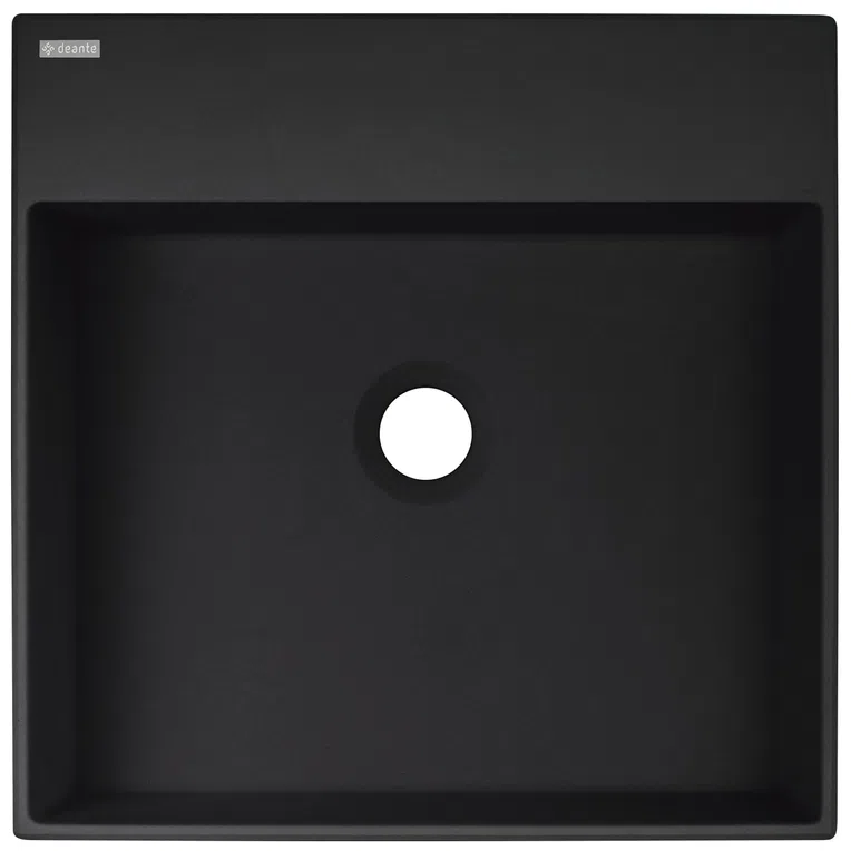 Umywalka nablatowa Deante Correo 40 cm kwadratowa nero CQR_NU4S