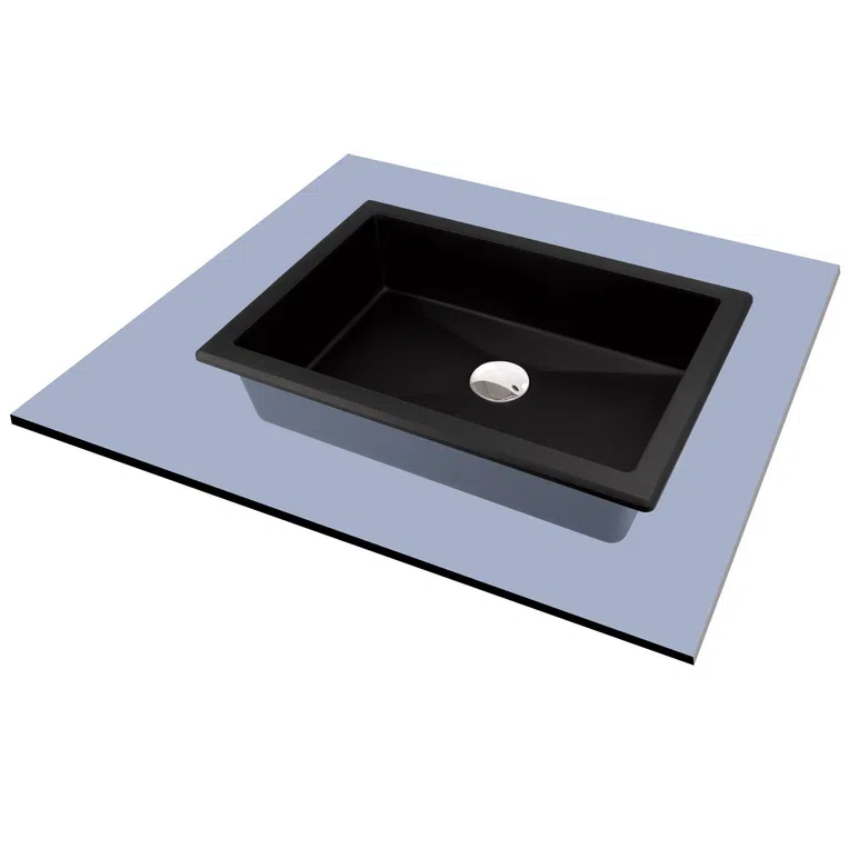 Umywalka podblatowa Deante Correo 50x35 cm prostokątna nero CQR_NU5U