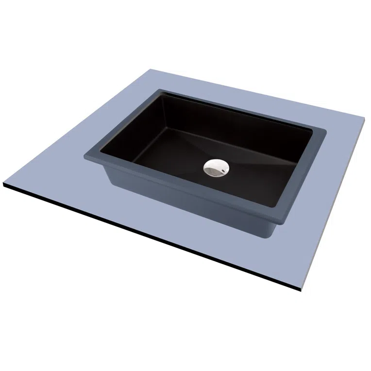 Umywalka podblatowa Deante Correo 50x35 cm prostokątna nero CQR_NU5U