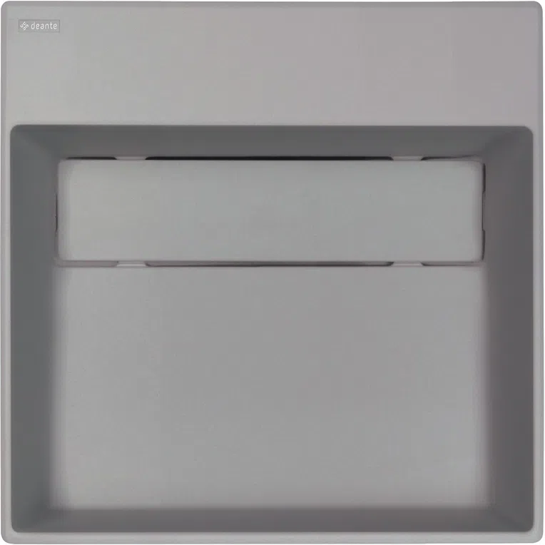 Umywalka nablatowa Deante Correo 40 cm kwadratowa szary metalik CQR_SU4M