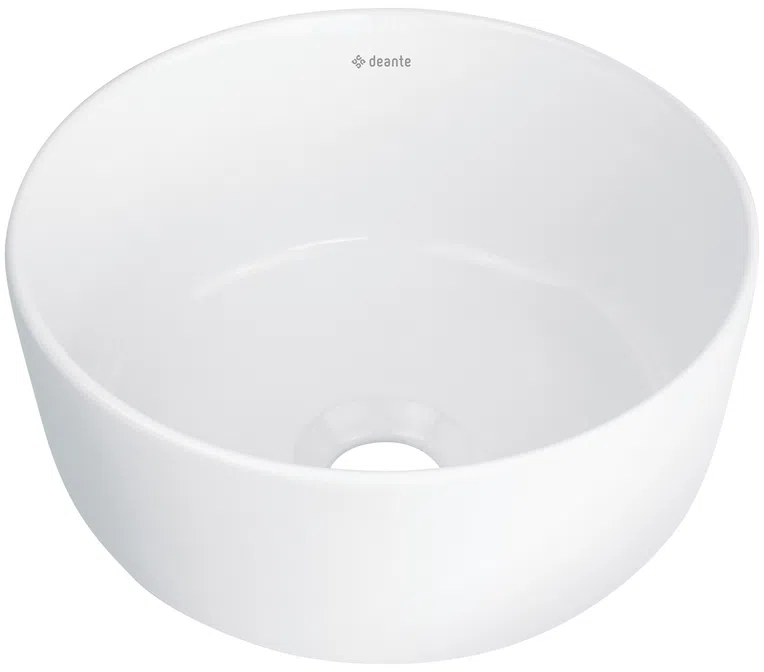 Umywalka nablatowa Deante Jasmin 28 cm okrągła biały połysk CDJ_6U2S