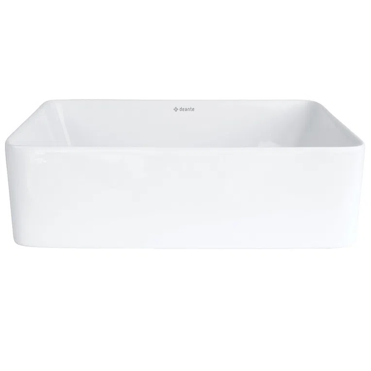 Umywalka nablatowa Deante Jasmin 40x30 cm prostokątna biały połysk CDJ_6U4S