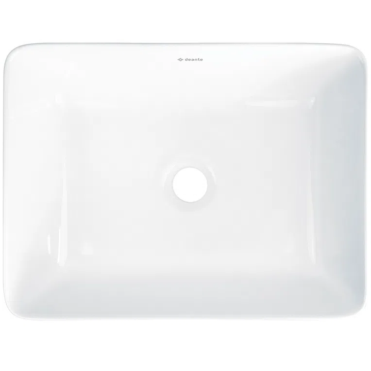 Umywalka nablatowa Deante Jasmin 40x30 cm prostokątna biały połysk CDJ_6U4S
