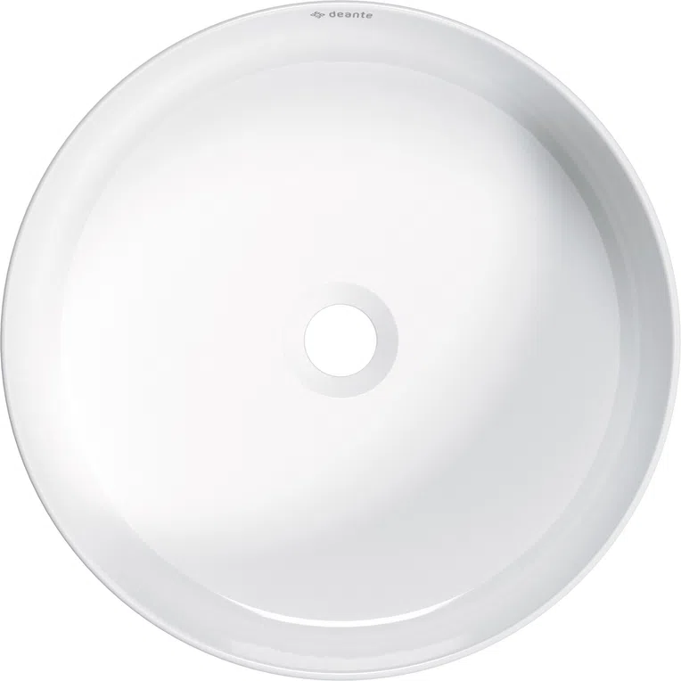 Umywalka nablatowa Deante Round 40 cm okrągła biały połysk CGR_6U4S