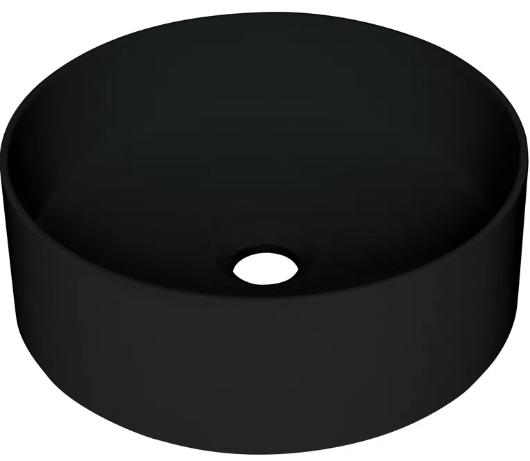Umywalka nablatowa Deante Silia 36 cm okrągła nero CQS_NU4S
