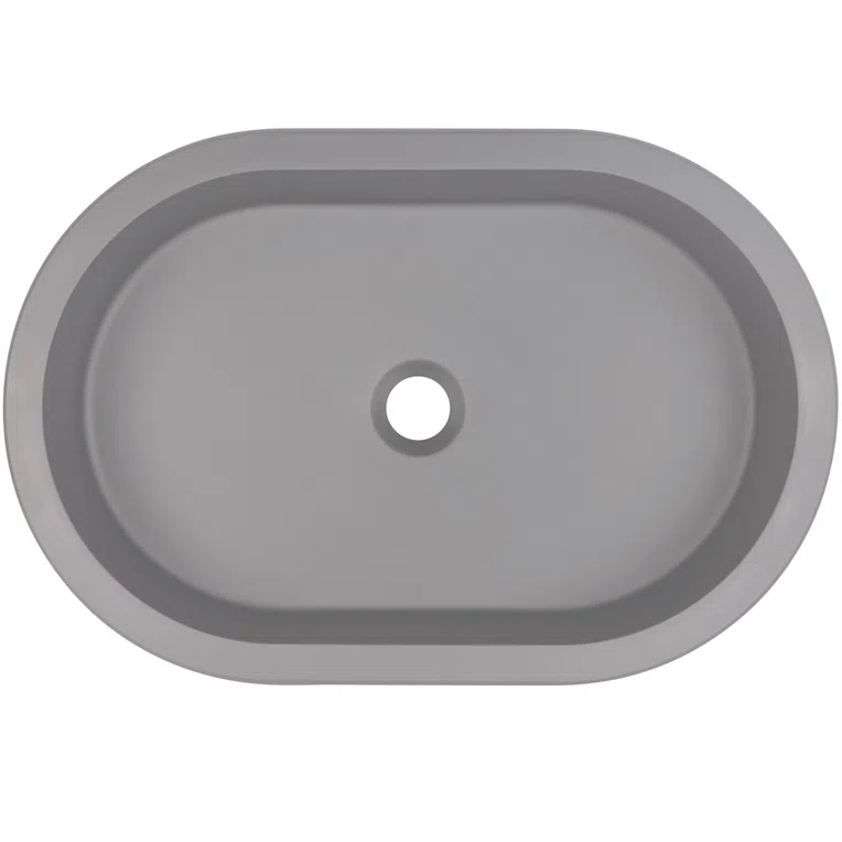 Umywalka wpuszczana Deante Silia 39x59 cm owalna szary metalik CQS_SU6U