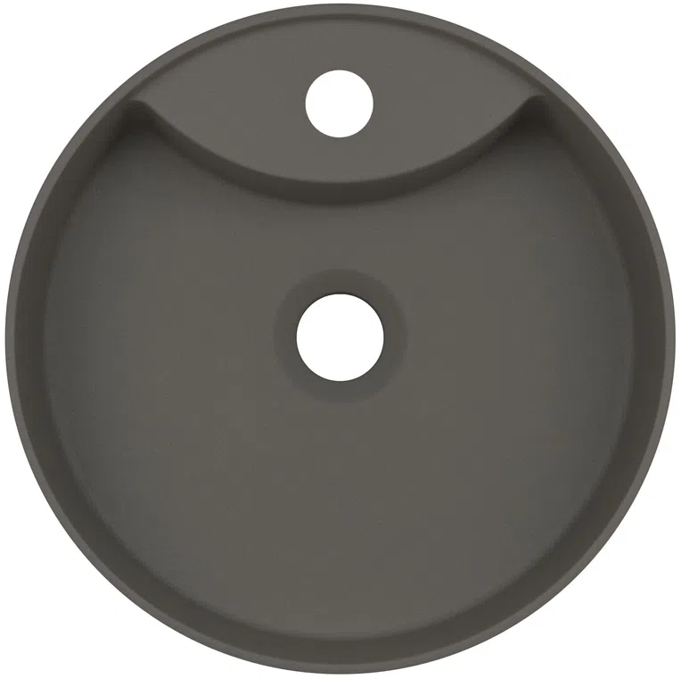 Umywalka nablatowa Deante Silia 36 cm okrągła antracyt metalik CQS_TU4B