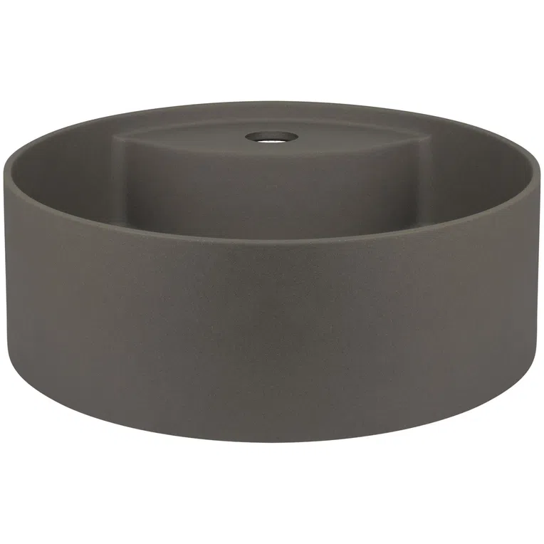 Umywalka nablatowa Deante Silia 36 cm okrągła antracyt metalik CQS_TU4B
