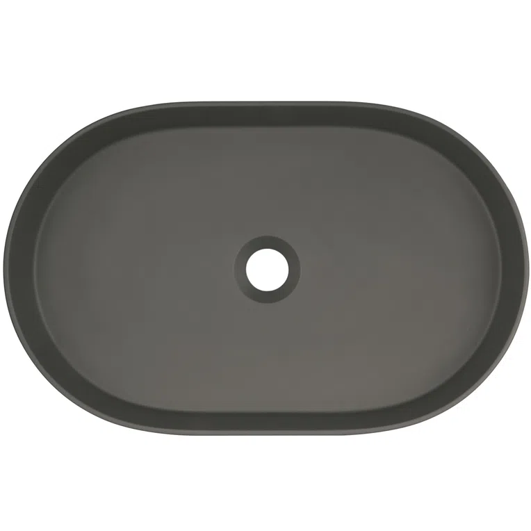 Umywalka nablatowa Deante Silia 55x35 cm owalna antracyt metalik CQS_TU6S