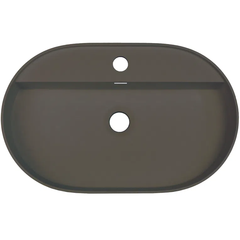 Umywalka nablatowa Deante Silia 35x55 cm owalna antracyt metalik CQS_TU6B