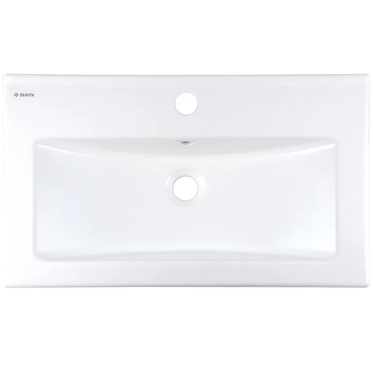 Umywalka wpuszczana Deante Tubo 36x61,5 cm prostokątna biały połysk CTU_636M