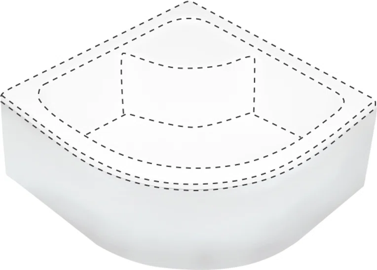 Obudowa brodzika półokrągłego Deante Deep 90 cm biały akryl KTD_041O