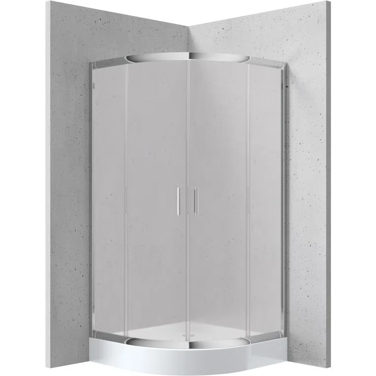 Kabina prysznicowa Deante Funkia 90x170 półokrągła uniwersalna chrom SZRONIONE KYP_653K