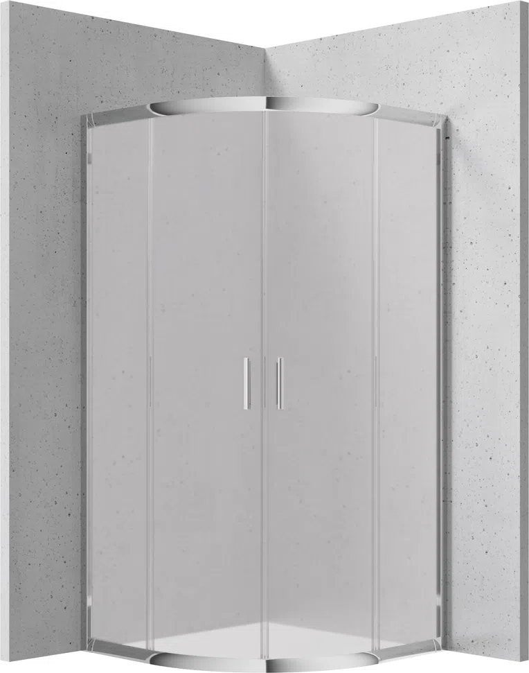 Kabina prysznicowa Deante Funkia 80x185 półokrągła uniwersalna chrom szronione KYP_652K