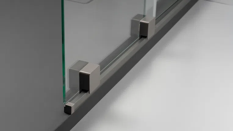 Kabina prysznicowa Walk-In Deante Prizma 90x195 przesuwna titanium KTJ_D39R