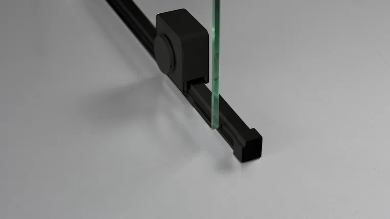 Kabina prysznicowa walk-in Deante Prizma 120x195 przesuwny nero transparentne KTJ_N32R