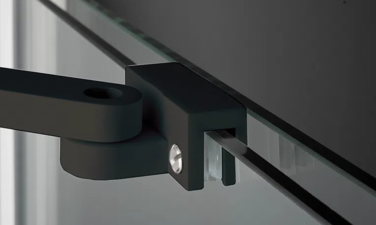 Kabina prysznicowa walk-in Deante Prizma 120x195 przesuwny nero transparentne KTJ_N32R