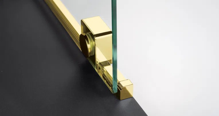 Kabina prysznicowa Walk-In Deante Prizma 100x195 przesuwna złota KTJ_Z30R