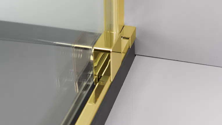 Kabina prysznicowa Walk-In Deante Prizma 100x195 przesuwna złota KTJ_Z30R