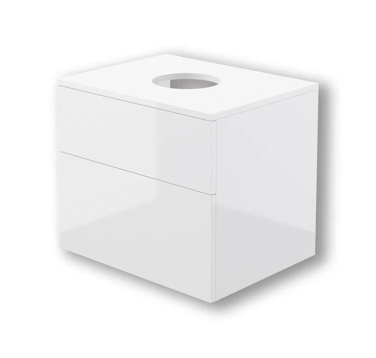 Szafka łazienkowa pod umywalkę z blatem Deante Prizma 60 cm biały połysk SDI_6B61