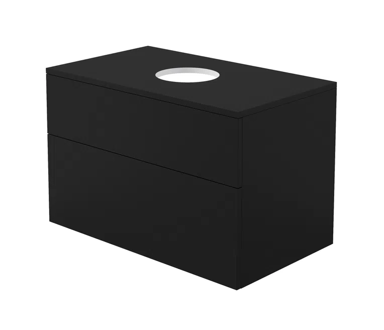 Szafka łazienkowa pod umywalkę z blatem Deante Prizma 80 cm nero SDI_NB81