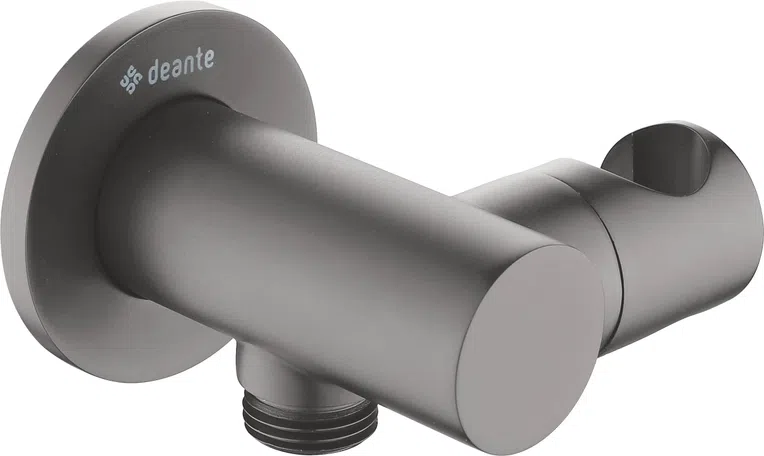 Przyłącze kątowe z uchwytem Deante Cascada titanium NAC_D57K