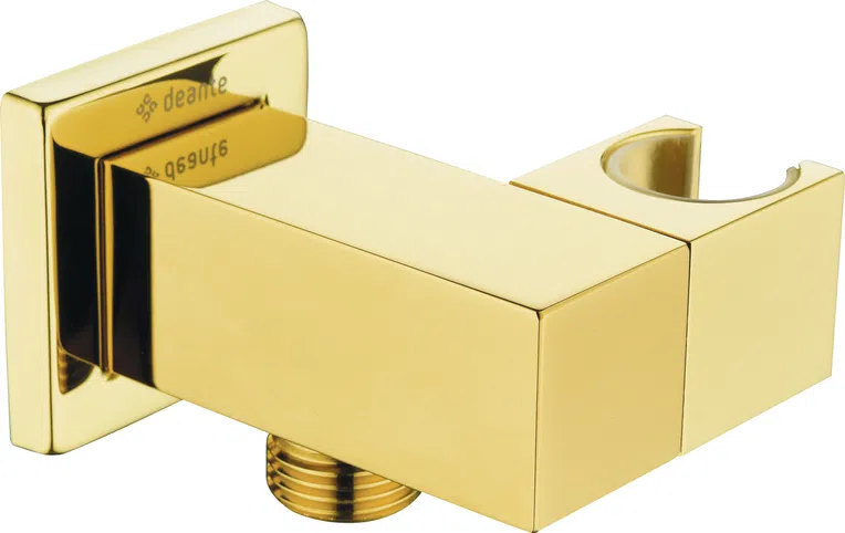 Przyłącze kątowe z uchwytem Deante Cascada złoty połysk NAC_Z58K
