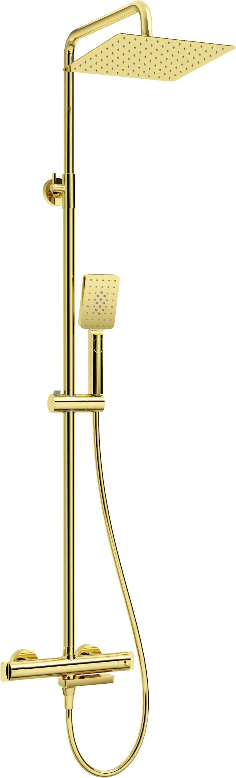 Kolumna prysznicowa z baterią termostatyczną z wylewką Deante Therm złoty połysk NAC_Z1HT