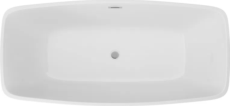 Wanna wolnostojąca Deante Anemon 150x72 cm prostokątna biały połysk syfon chrom KDM_015W
